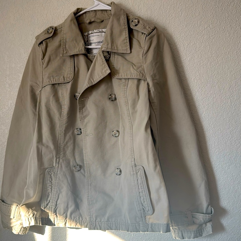 Women’s Large Aeropostale khaki Jacket worn 1x Y2K